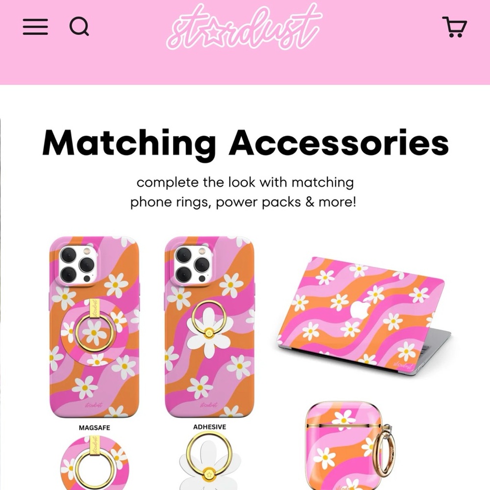 Pink and Orange Floral iPhone Case with Protective Bumper - Picture 8 of 9